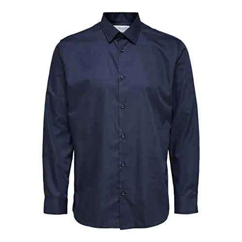 Produktbild: SELECTED HOMME Herren SLHSLIMETHAN Shirt LS Classic B NOOS Hemd, Peacoat, XS