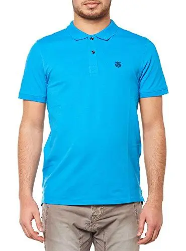 Produktbild: SELECTED HOMME Herren Shdaro Ss Embroidery Polo Noos T-Shirt , Blau (Blue Aster) , Medium