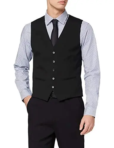 Produktbild: SELECTED HOMME Herren Shdnewone-mylologan1 Black Wai-Coat Noos Weste, Schwarz, 48 EU