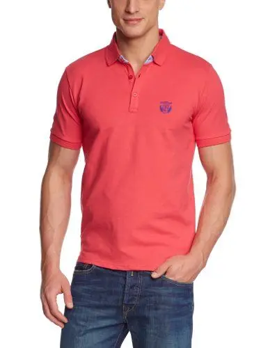 Produktbild: SELECTED HOMME Herren T-Shirt Aro ss embroidery polo s NOOS, Gr. X-Large, Rosa