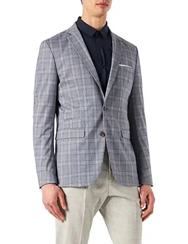 Produktbild: Selected Homme Herren SLHSLIM-TIMELOGAN SND CHK BLZ B NOOS Blazer, Light Blue/Checks:Sand, 46