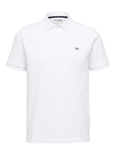 Produktbild: SELETED HOMME Men's SLHDANTE SS Polo W NOOS T-Shirt, Bright White, L