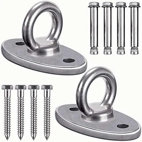 Produktbild: SELEWARE 454kg Capacity Wand-Deckenhalterung für Trageriemen-Trainer, Aufhängungsset für Yoga-Schaukel, Aufhängezubehör für Seile, Woss-Aufhängung, Olympische Ringe, Fitness-Zubehör