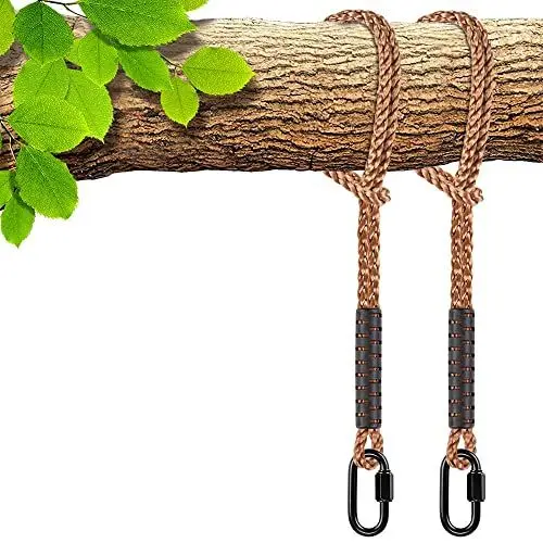 Produktbild: SELEWARE Schaukel Befestigung Balken, Hängematte Hängesessel Schaukel Aufhängung (Hält 454kg), Aufhängung Befestigungsset für Outdoor-Spielplatz, Schaukeln, Hängematte, Yoga (2 Stück, 2,4m)