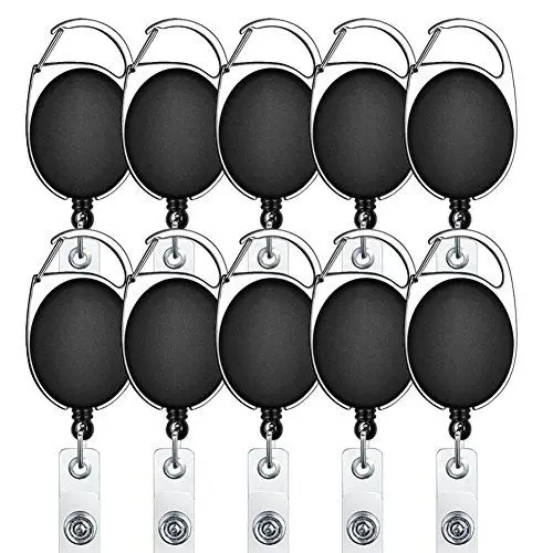 Produktbild: Selizo Schlüsselanhänger Ausziehbar,10 Pack Ausweis JoJo,Einziehbarer Ausweishalter Schlüsselrolle, Schlüsselanhänger Schlüsselband Ausziehbar für Kartenhalter Ausweis, Kartenhalter, Schlüsselkarte
