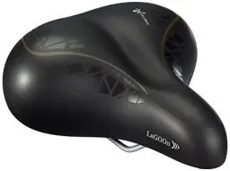 Produktbild: Selle Royal Touren-City-Sattel | Fahrradsattel | Vollschaumpolsterung mit Gelfüllung und Elastomerdämpfung | Lederstruktur | Schwarz