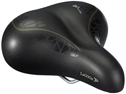 Produktbild: Selle Royal Touren-City-Sattel | Fahrradsattel | Vollschaumpolsterung mit Gelfüllung und Elastomerdämpfung | Lederstruktur | Schwarz