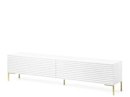 Produktbild: Selsey TV Schrank Board Sideboard Fernsehtisch Fernsehschrank 175 cm Goldene Beine Weiß Lammelo