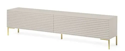 Produktbild: Selsey TV Schrank Board Sideboard Fernsehtisch Fernsehschrank 175 cm Goldene Beine Graubeige Lammelo