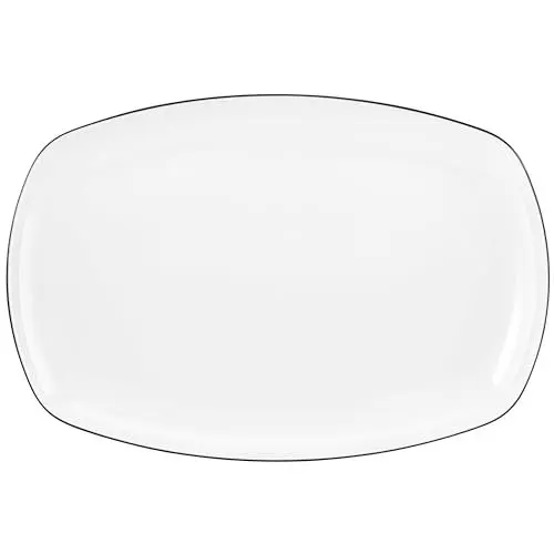 Produktbild: Seltmann 001.755629 Lido Black Line Platte, Rechteckig, 35cm x 24cm, Schwarz
