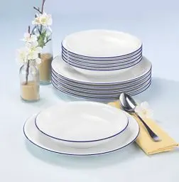 Produktbild: Seltmann Weiden 001.718873 Compact Blaurand Tafelservice 12 tlg. 10795, Weiß, 6 Personen