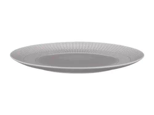 Produktbild: Seltmann Weiden Amina Silbergrau Frühstücksteller, 23 cm, Runder Kuchenteller mit dezentem Relief-Muster, Spülmaschinen- und Mikrowellenfest, Porzellan, Grau