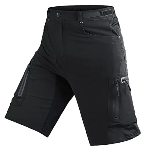 Produktbild: Seltrue MTB Hose Herren Fahrradhose, Schnelltrocknende MTB Shorts Herren Mountainbike Hose Radhose, Atmungsaktiv Radlerhose Leichte Outdoor Shorts Bike Shorts mit Verstellbaren Klettverschlüssen