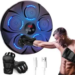 Produktbild: semai Music Boxing Machine, Musik Boxmaschine Bluetooth, 9 Geschwindigkeitsmodi und Zählmodus Musik Power Boxing Boxautomat für Erwachsene Kinder Music Punch Boxtraining