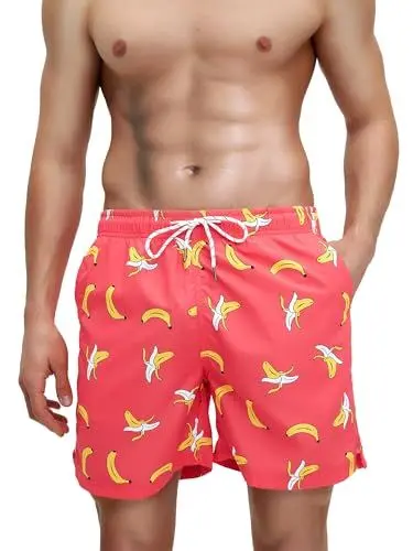 Produktbild: SEMPERFUN Badehosen Männer, Badehose Herren Schnelltrocknend, Badehose für Herren Jungen, Badeshorts für Männer, Badehose Lang Herren Schwimmhose mit Mash-Innenfutter Taschen, Swimming Shorts Men