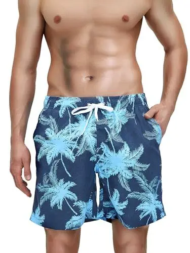 Produktbild: SEMPERFUN Badeshorts Herren Schnelltrocknend, Badehose für Männer und Jungen, Lang mit Mash-Innenfutter und Taschen, Swimming Shorts