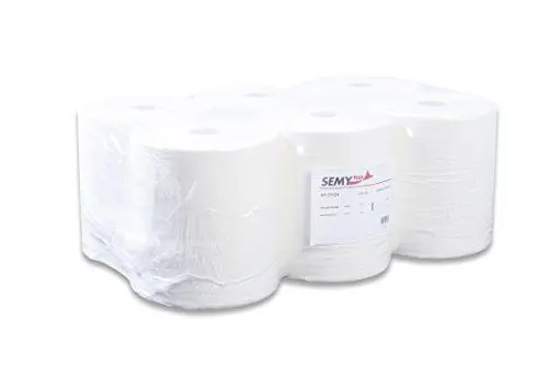 Produktbild: Semy Top ST-77121 Handtuchrolle, 1-lagig, TAD, 21 cm, Weiß (6-er Pack)