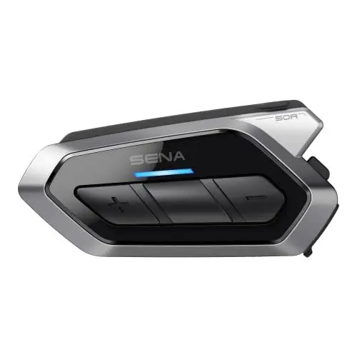 Produktbild: Sena 50R Motorrad Bluetooth Kommunikationssystem mit 3-Tasten Bedieneinheit und Sound by Harman Kardon, integriertem Mesh Intercom System und Premium Mikrofon & Lautsprechern