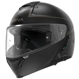 Produktbild: Sena Bluetooth Klapphelm Impulse mit Sound by Harman Kardon, Sonnenblende und integriertem Mesh Intercom-System / MP3 / Sprachwahl (Schwarz, L)