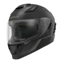Produktbild: Sena Stryker Bluetooth Integralhelm mit Sound by Harman Kardon und integriertem Mesh Intercom-System / Sonnenblende / MP3 / Sprachwahl (Schwarz, M)