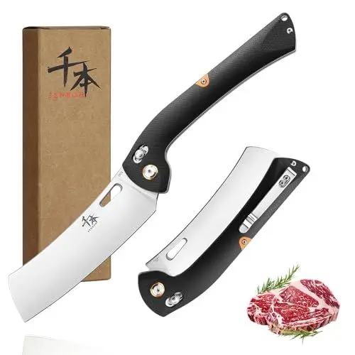Produktbild: SENBON 440 Sharp Falten Chef Messer G10 Griff Küchenmesser Camping Outdoor Back Clip Tragbares Obst Messer