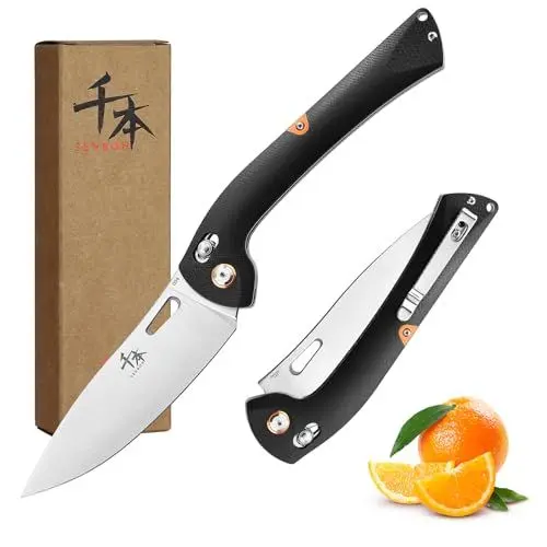 Produktbild: SENBON 440 Sharp Falten Universal Messer G10 Griff Obst Messer Camping Outdoor Back Clip Tragbares Obst Messer