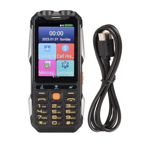 Produktbild: Senioren-Handys, 4G, 4-Zoll-HD-Touchscreen, 2 GB RAM, 16 GB ROM, Entsperrtes Telefon, GSM-Mobiltelefon, Entsperrte Mobiltelefone für Senioren, Große Taste, 18000-mAh-Akku (Black)