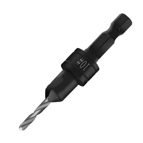 Produktbild: Senker Bohrer für Holzbearbeitung 3-in-1 drei 82-Grad-Fasenschneider Senkbohrung Aufstecksenker mit 6 mm Sechskantschaft 10#(3.2mm)