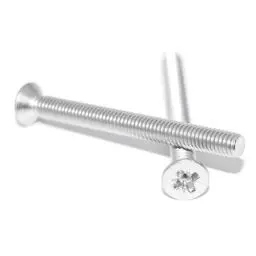 Produktbild: Senkschrauben M5X80 4 Stück Edelstahl A2 / V2A rostfrei mit Pozi Kreuzschlitz DIN 965 / ISO 7046, Maschinenschraube