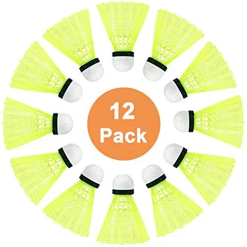 Produktbild: SenluKit Pro-Nylon Federball, 12er Dose, Premium Gänsefeder Badminton Set, Bälle Naturfederbälle mit hoher Stabilität und Haltbarkeit, Federball Training Badmintonbälle für Bewegung, Unterhaltung