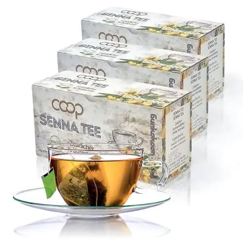 Produktbild: Sennablättertee -3x20 Teebeutel, 100% natürlicher Kräutertee - Sennablätter Tee, Kraut, Senna Leaf Tea, Abführmittel, bei Verstopfung, Detox