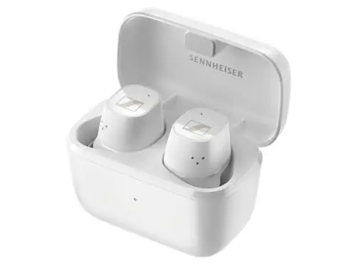 Produktbild: SENNHEISER CX Plus True Wireless – Bluetooth-In-Ear-Kopfhörer: Musikhören und Telefonieren mit Active Noise Cancellation, anpassbarer Touch-Bedienung, Bass Boost, IPX4 und 24h Akkulaufzeit, Weiß