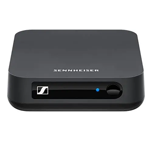 Produktbild: Sennheiser BT T100 Bluetooth-Audio-Transmitter für Hi-Fi oder Home Entertainment Schwarz, 9.3 x 9.3 x 2.7 cm