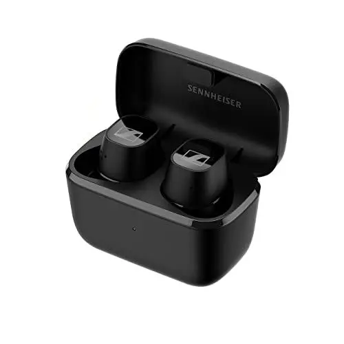 Produktbild: Sennheiser CX Plus True Wireless–Bluetooth-In-Ear-Kopfhörer: Musikhören und Telefonieren mit Active Noise Cancellation, anpassbarer Touch-Bedienung, Bass Boost,IPX4 und 24h Akkulaufzeit, schwarz,klein
