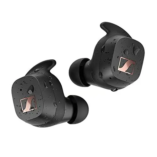 Produktbild: Sennheiser Sport True Wireless Ohrhörer – Bluetooth-In-Ear-Ohrhörer für einen sportlichen Lebensstil, Musikhören und Telefonieren mit Adaptable Acoustics-Funktion und Noise Cancellation, Schwarz