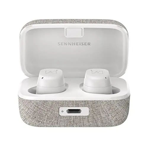 Produktbild: Sennheiser consumer audio MOMENTUM True Wireless 3 – Bluetooth-In-Ear-Ohrhörer für Musikwiedergabe und Telefonate mit Adaptive Noise Cancellation-Funktion und 28 Stunden Akkulaufzeit – Weiß (MTW3)