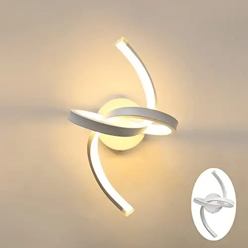 Produktbild: SENQIU Moderne LED Wandlampe, 18W, 220V Einfache Persönlichkeit Innenwandleuchte, 3000K Warmweiße Beleuchtung Wandleuchte für Schlafzimmer, Wohnzimmer, Flur (Nicht Dimmbar)