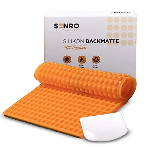 Produktbild: SENRO Silikon backmatte hundekekse - Antihaft-Rund-Silikonformen leckerli backmatte für hunde - wiederverwendbare Backmatten für Gelee, Weingummi, Schokolade, Ganache - hitzebeständig, 40x28 cm