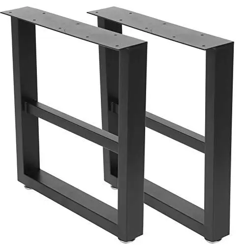 Produktbild: Senrusa Metall-Tischbeine für Schreibtisch, Robustes Vierkantrohr-Eisen, Metall-Möbelbeine für Esszimmer, Schreibtisch, Bank und Couchtisch für Esszimmer, Computertisch, Werkbank,