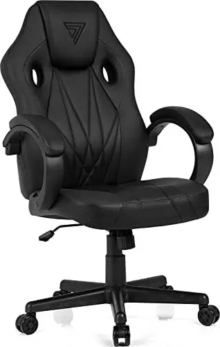 Produktbild: SENSE7 Gaming Prism Bürostuhl Zocker Gamer Ergonomischer Stuhl Armlehne Einteiliger Stahlrahmen Einstellbarer Neigungswinkel Schwarz, 119x62x58, 5907783039720