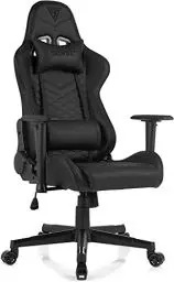 Produktbild: SENSE7 Gaming Spellcaster Bürostuhl Zocker Gamer Ergonomischer Stuhl Armlehne Einteiliger Stahlrahmen Einstellbarer Neigungswinkel Schwarz, 43-52 x 69,5 x 57 5907783039720