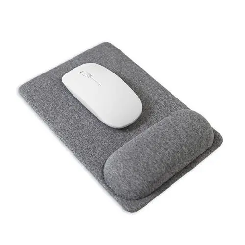 Produktbild: SenseAGE Mauspad mit Handauflage | Mousepad mit Kissen für Alle Maus | ergonomisch Mausunterlage gegen Handgelenkschmerzen für Büro/Homeoffice | Grau (225 x 155 mm)