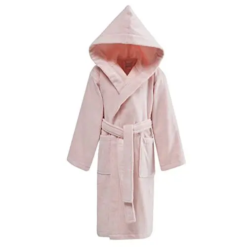Produktbild: Sensei La Maison du Coton Kinder-Bademantel mit Kapuze, einfarbig, 380 g/m²
