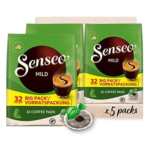 Produktbild: Senseo Pads Mild, Vorratspackung, 5 x 32 Getränke, 160 Kaffeepads