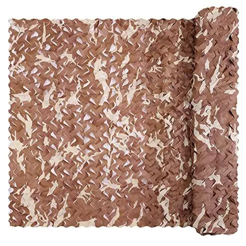 Produktbild: Sensong Tarnnetz Camouflage Netz Desert 1.5 x 4 M Armee Tarnung Net für Deko Waldlandschaft Jagd Sichtschutz Sonnenschutz Outdoor Camping Garten