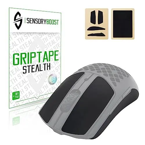 Produktbild: SensoryBoost Grip Tape Set für Steelseries Aerox 3 (+ extra Grip-Pad) Schweißabsorbierend, extrem Rutschfest, Ultradünn (0.5mm) Selbstklebend & Rückstandsfrei - Gaming Maus Zubehör