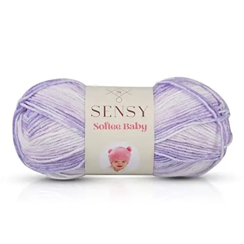 Produktbild: Sensy Softee Baby Yarn, 3.5 oz, 275 Yards, Gauge 3 Light (Purple Batik)