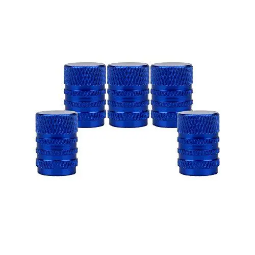 Produktbild: SENZEAL 5X Auto Reifen Kappen Aluminiumlegierung Fahrrad Motorrad Auto Universal Ventil Staubdicht Caps Blau
