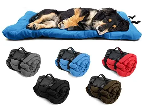 Produktbild: Senzkon wasserdichte Hundebett matratze, leicht zu reinigen, Rutschfester Boden, faltbar und zusammenrollbar, geeignet für Outdoor-Reisen und Camping, Auto, Hundekiste, Sofa, Boden 90 * 60cm