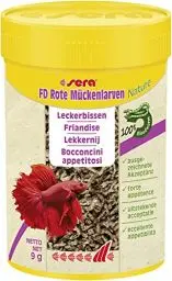 Produktbild: sera FD Rote Mückenlarven Nature 100 ml - Der Leckerbissen für Jungfische und Feinschmecker - Fischfutter fürs Aquarium mit sehr hoher Verwertbarkeit, somit weniger Algen